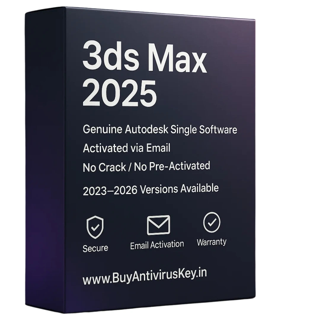 Box for Autodesk 3ds Max 2025 software on a white background