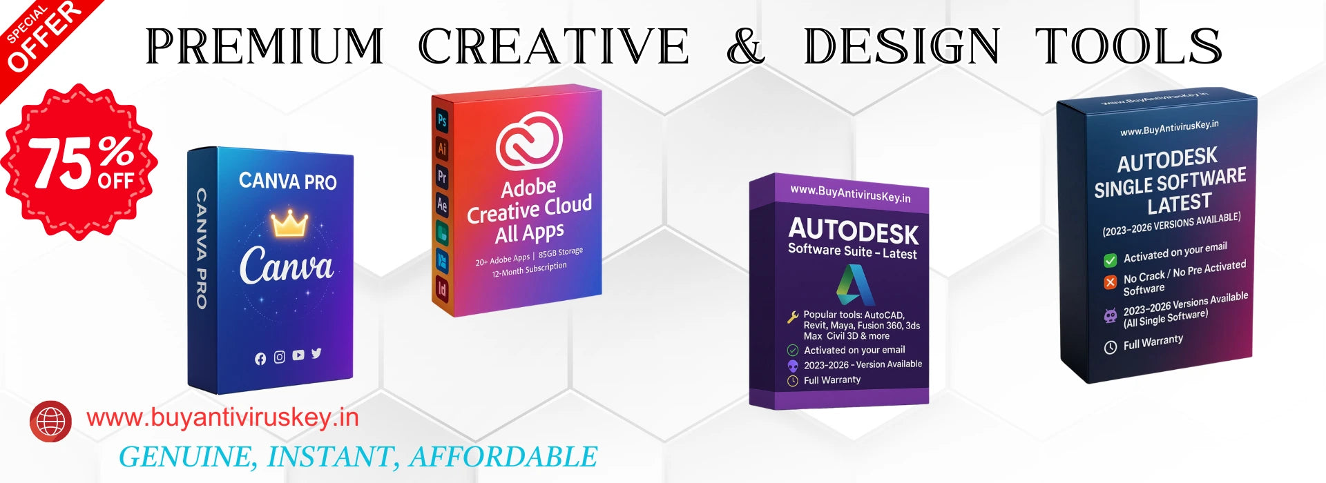 Buy Canva Pro, Adobe CC & Autodesk Software 2025 – Genuine Creative Tools at Best Price