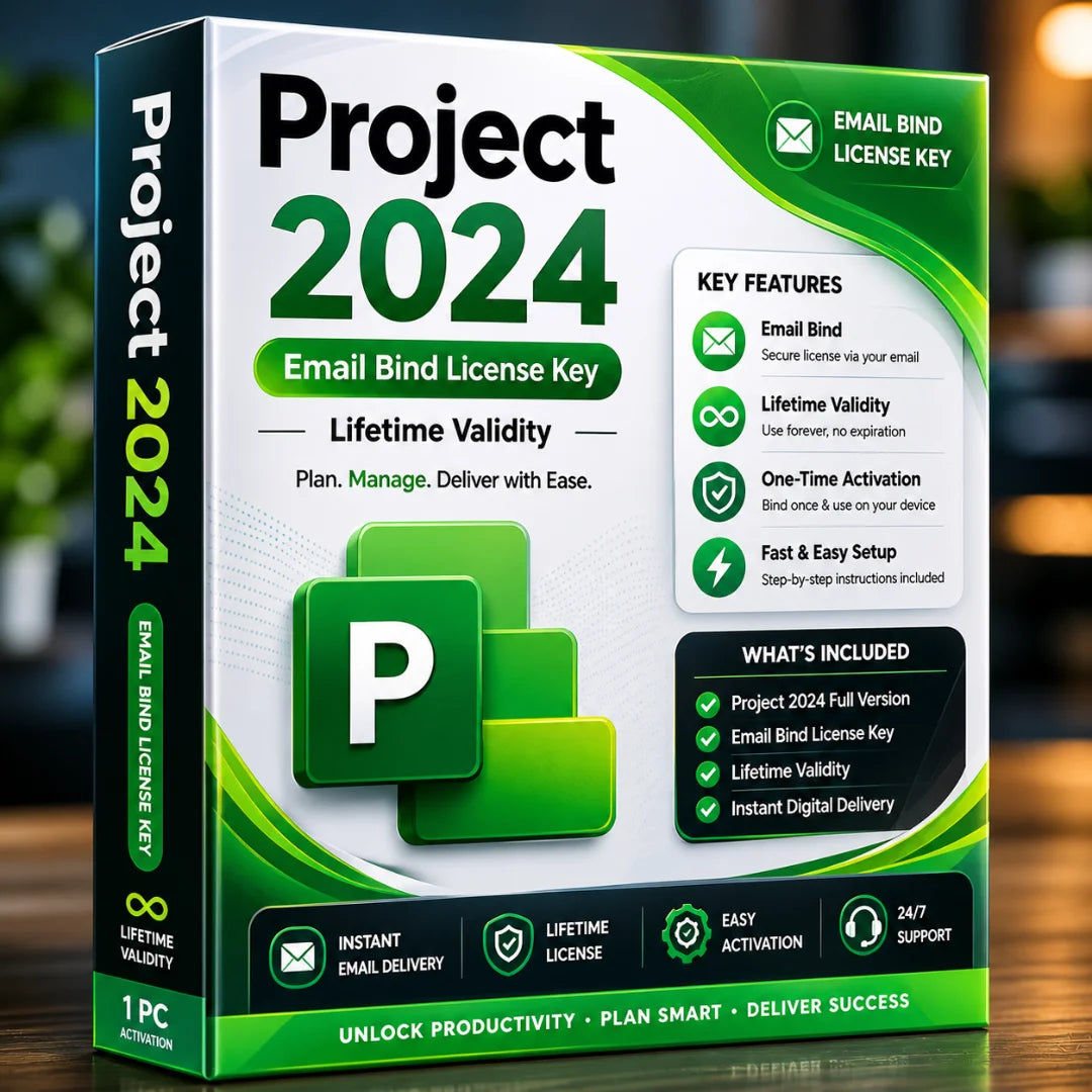 Microsoft Project 2024 Email Bind License Key Lifetime Validity