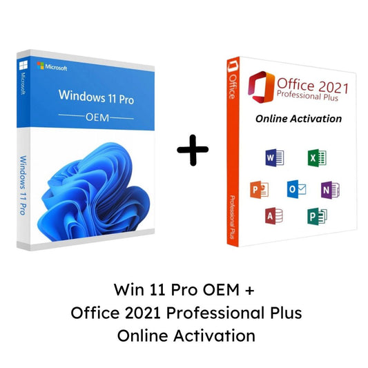 Windows 11 Pro OEM Office 2021 Professional Plus Online Activation (Combo Offer)