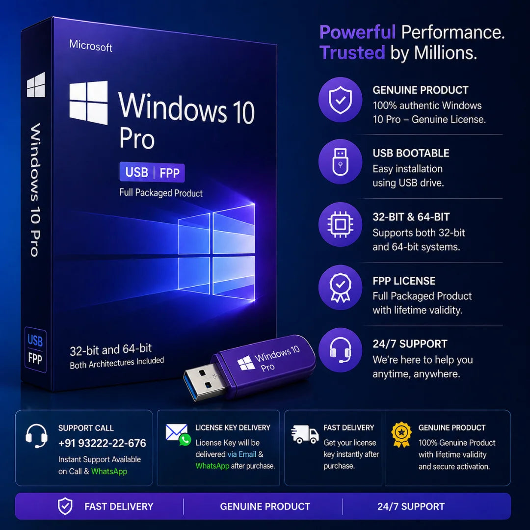 Buy Windows 10 Pro USB FPP Instant Activation Code delivery