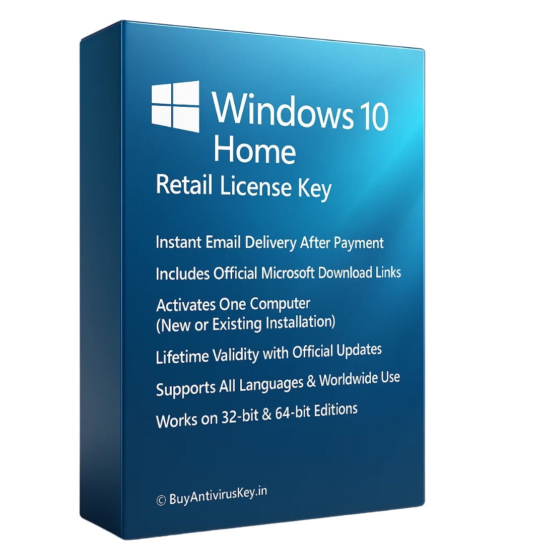 Windows 10 Home Retail Key Box Instant Email Delivery & Official Updates