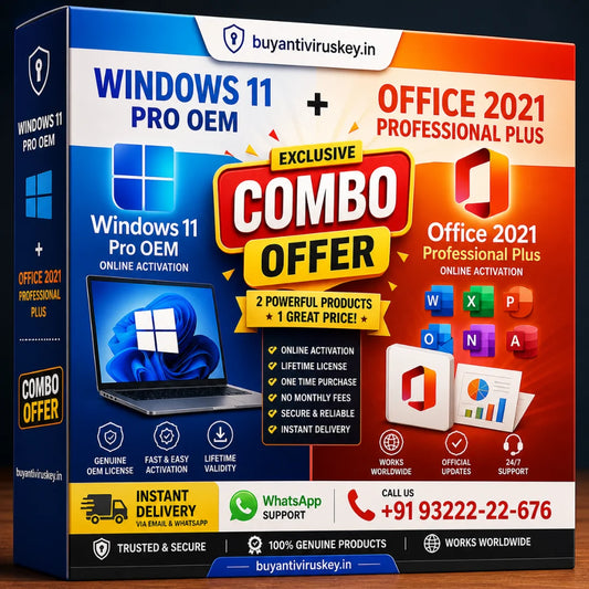Windows 11 Pro OEM Office 2021 Professional Plus Online Activation (Combo Offer)