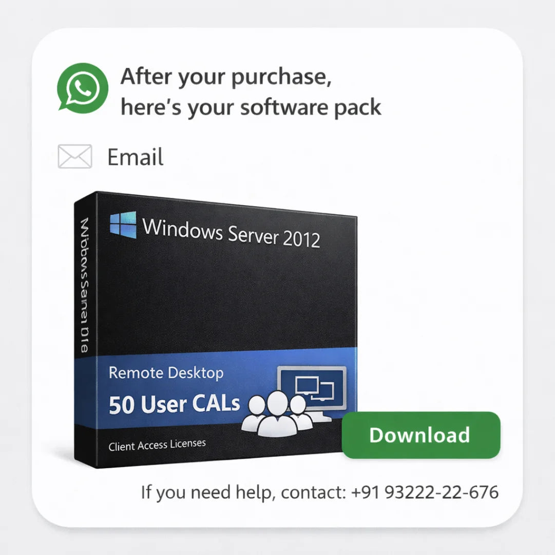 Windows Server 2012 Remote Desktop 50 User CAL License