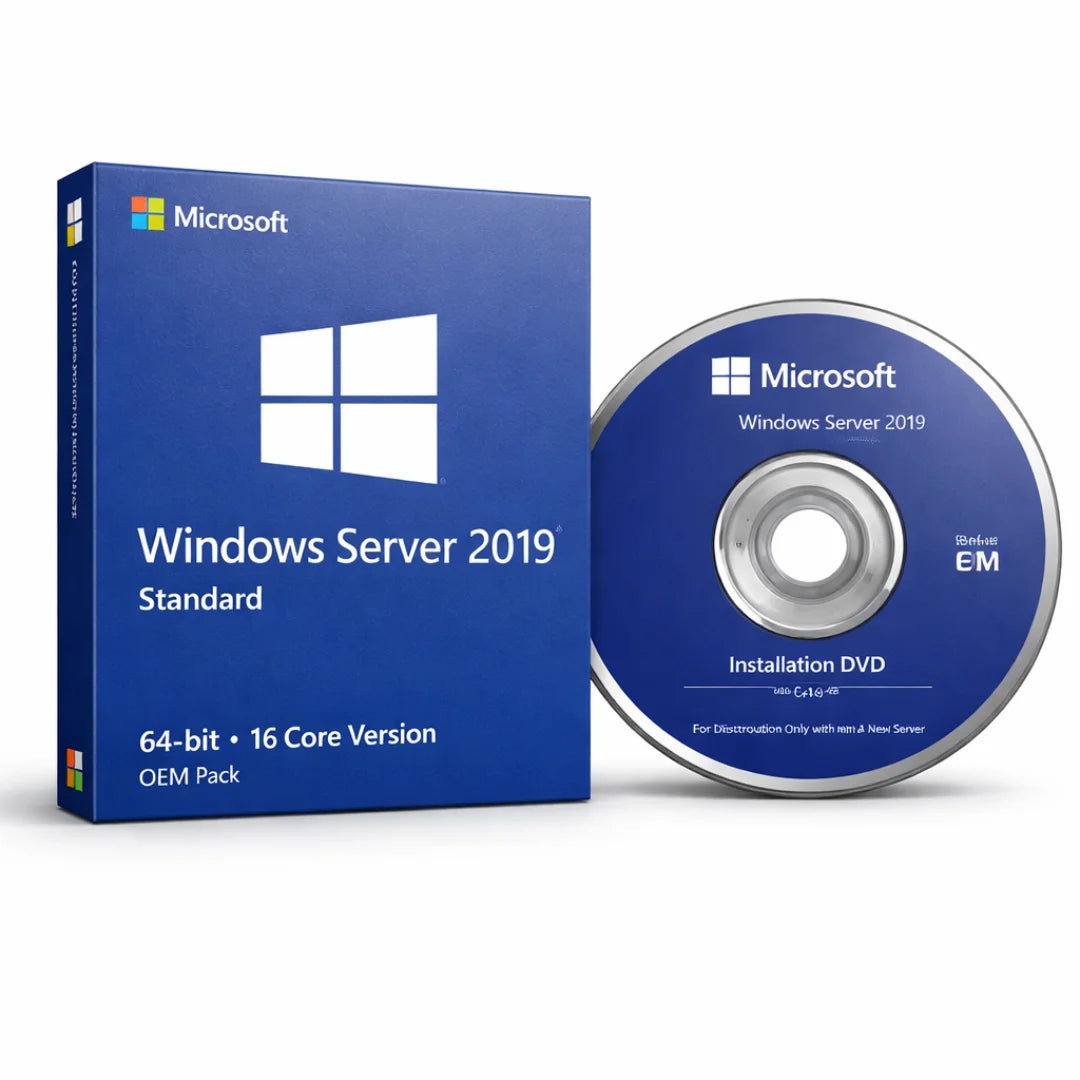 Windows Server 2019 16 Core OEM Pack with DVD & Key