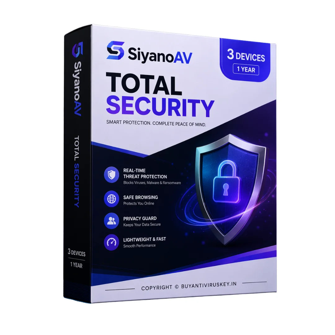SiyanoAV Total Security software package box on a white background