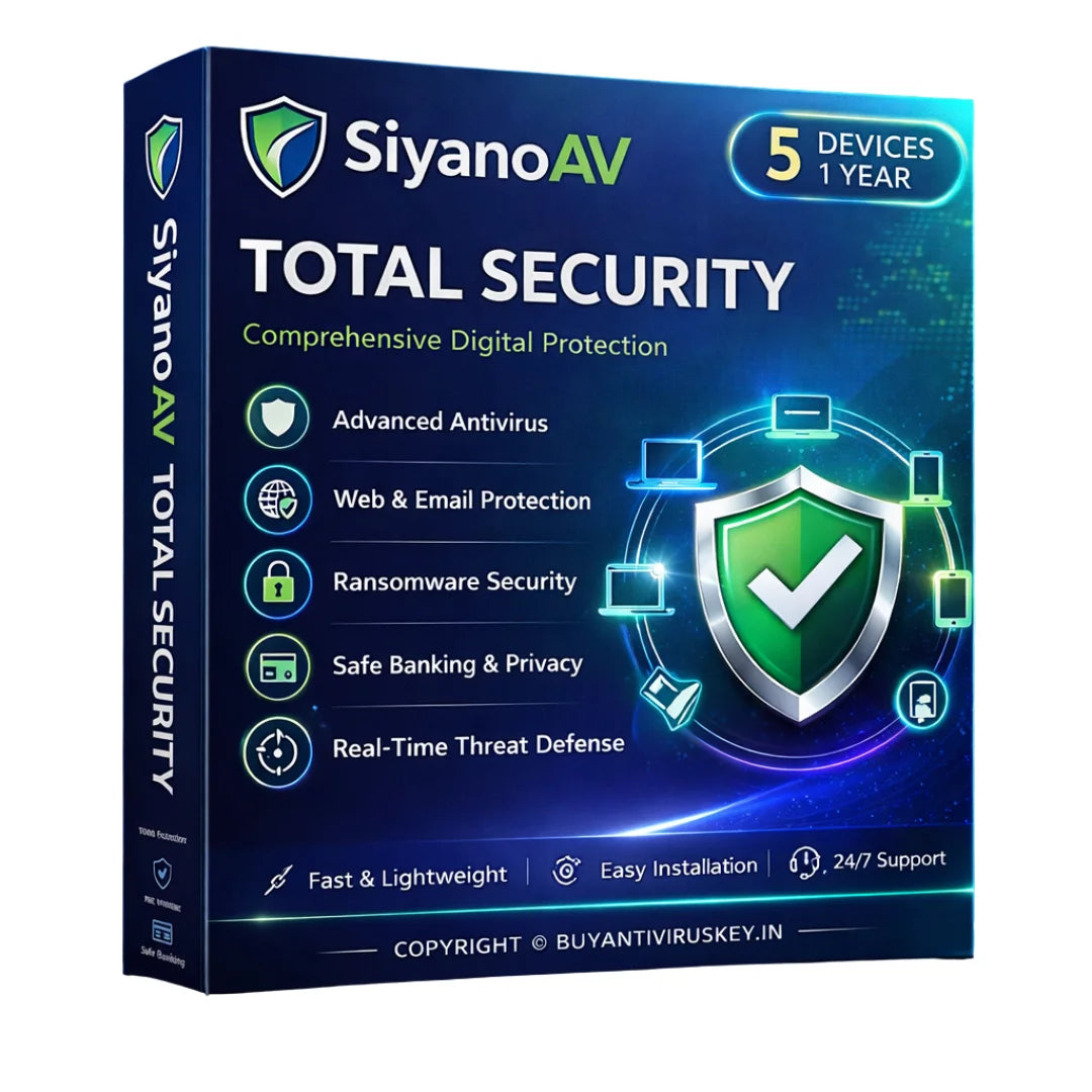 SiyanoAV Total Security software package box on a white background