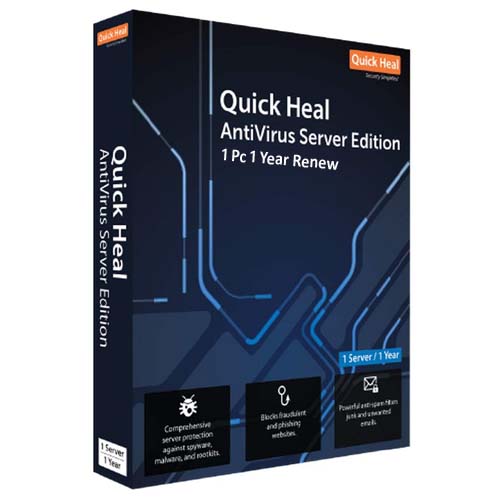 Quick heal antivirus for server 1 user 1 year renewal