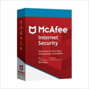 McAfee Internet Security 3 Pc 1 Year