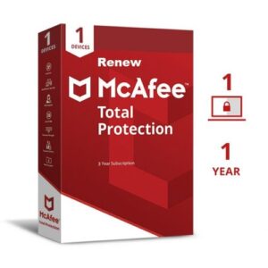 Renew McAfee Total Protection 1 User 1 Year