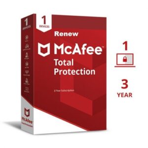 McAfee Total Protection 1 Pc 3 Years Renewal